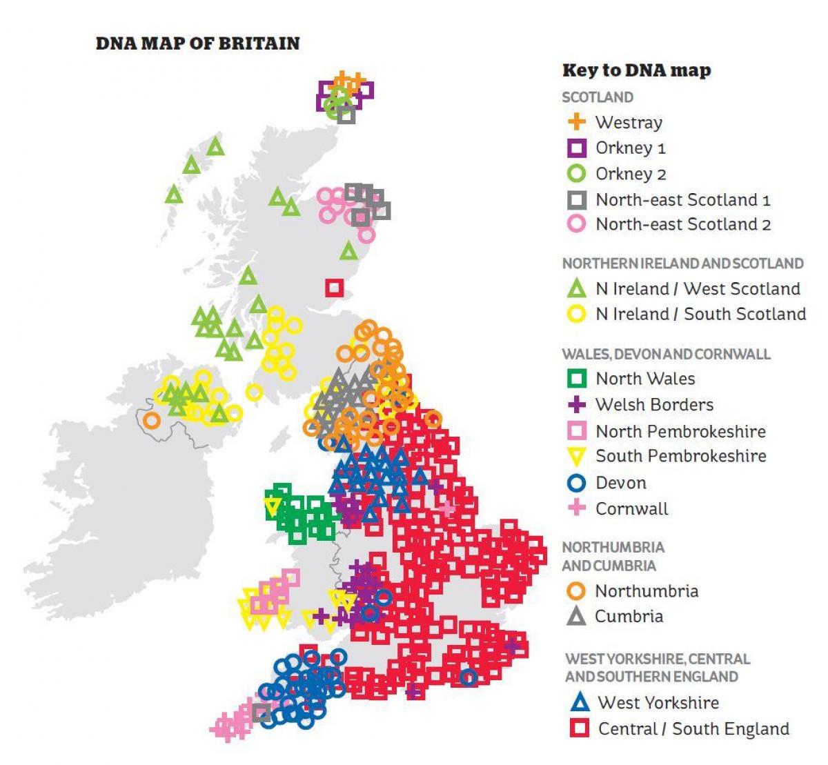 الخريطة الوراثية من بريطانيا
