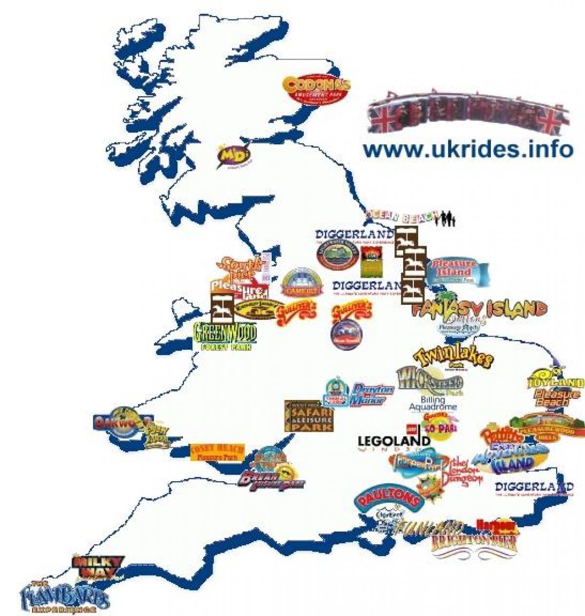 خريطة المملكة المتحدة الحدائق