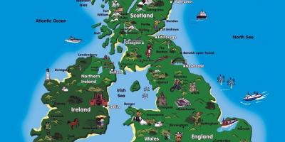 بريطانيا العظمى الجذب خريطة